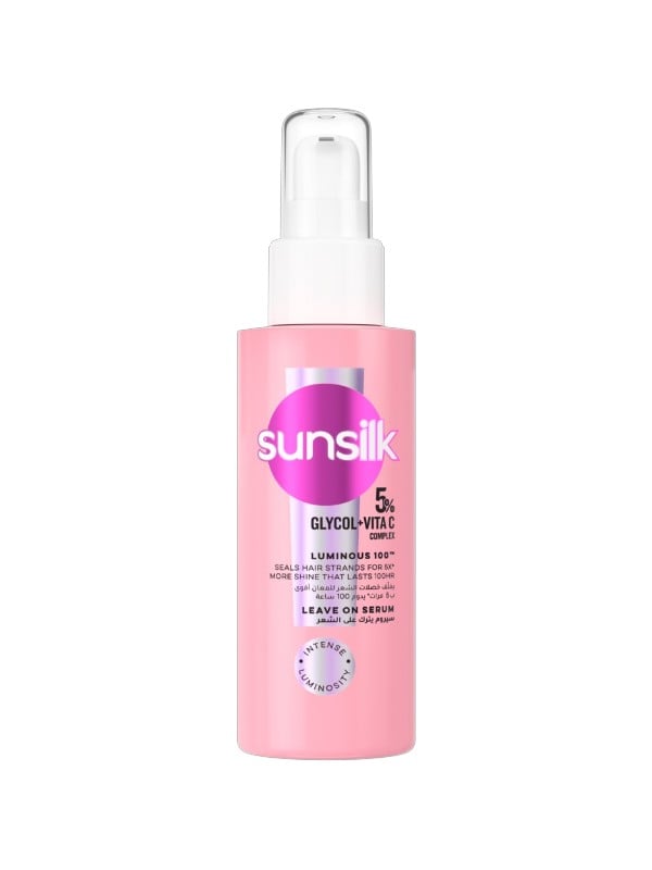 Sunsilk Luminous Leave-In Intense Shine Hair Serum with Glycol and Vitamin C, 90ml