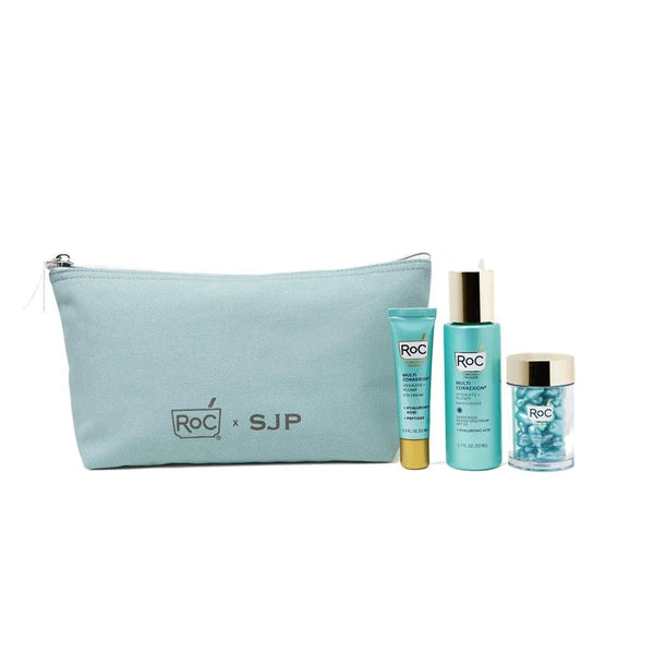 RoC Hydrate + Plump Skincare Kit Hyaluronic Acid Eye Cream Serum Capsules SPF 30 Moisturizer Limited Edition