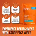 Carpe On The Go Face Wipes Tea Tree Individually Packaged 15 Wipes