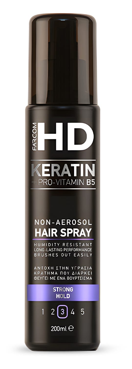 Farcom HD Non-Aerosol Hair Spray Liquid Strong Hold Keratin & Provitamin B5 200 ml