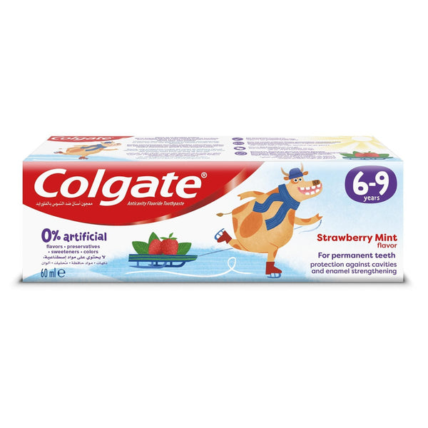 Colgate Kids 6-9 Strawberry Fluoride Toothpaste Gel 1,000 ppm, 60 ml