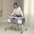 Teknum 3-in-1 Baby Cot Cradle Rocker Bassinet with Mosquito Net Dark Grey