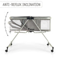Teknum 3-in-1 Baby Cot Cradle Rocker Bassinet with Mosquito Net Dark Grey