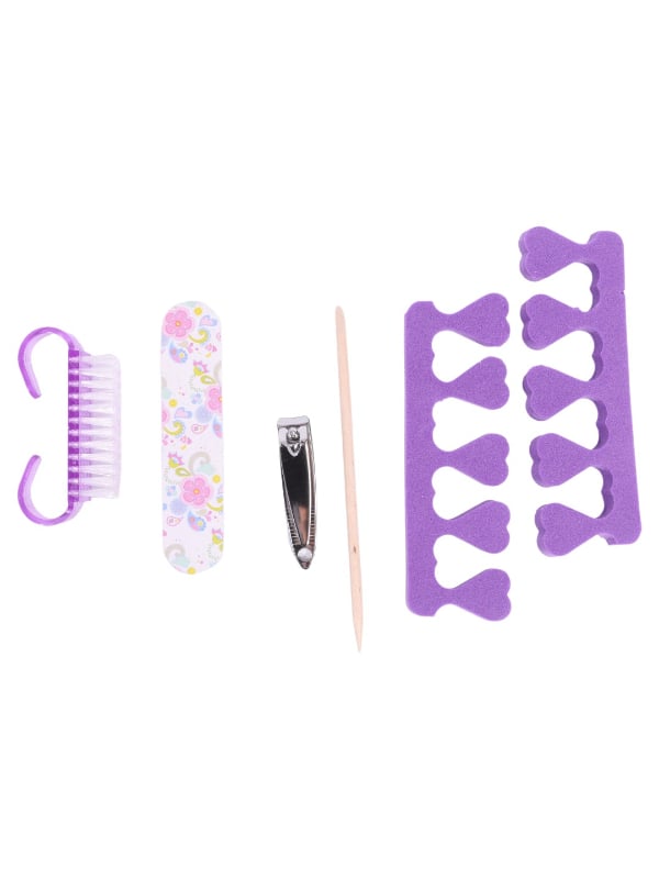 Salon System Pedicure Kit, 6-Piece Nail Care and Foot File Tool Set