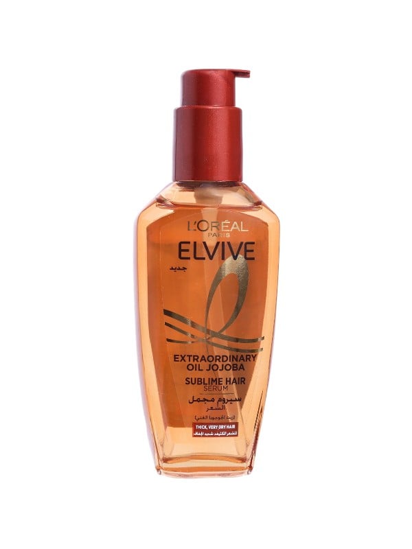 L'Oreal Paris Elvive Jojoba Oil Serum for Dry Hair, Lightweight Shine Formula, 100 ml