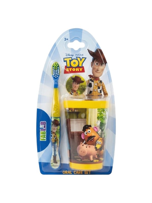 Fab Lab Toy Story Kids Toothbrush and Cup Set Soft Bristles Assorted Colors