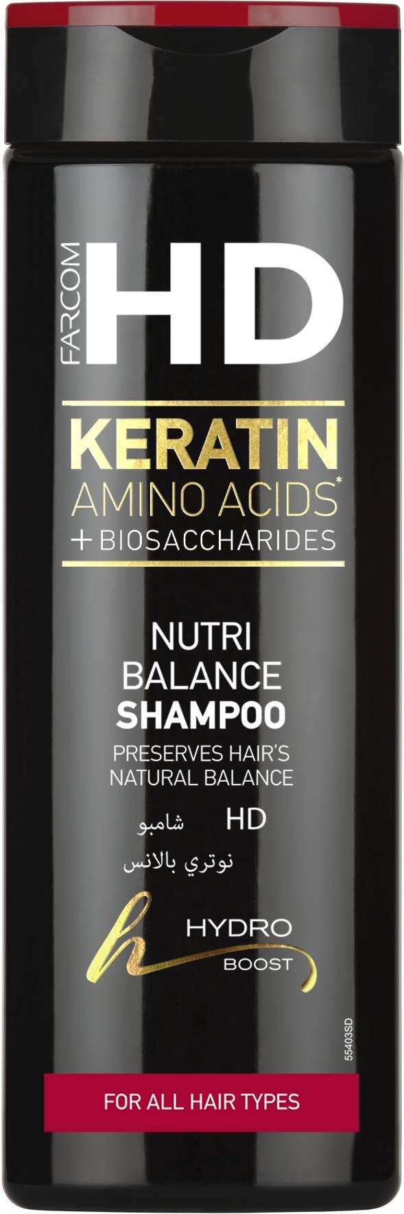 Farcom HD Nutri Balance Shampoo Liquid Keratin Amino Acids Biosaccharides 400 ml