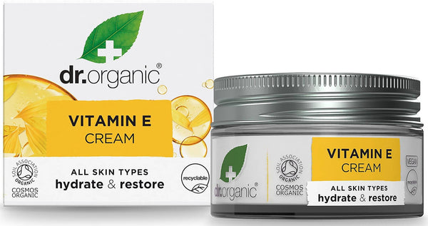 Dr Organic Vitamin E Cream, Dry Skin, 50ml