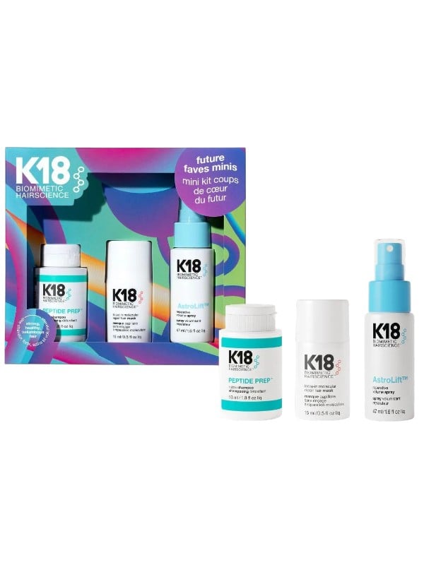 K18 Biomimetic Hairscience Future Fives Mini Hair Care Set Peptide Repair and Volume 3 Pieces