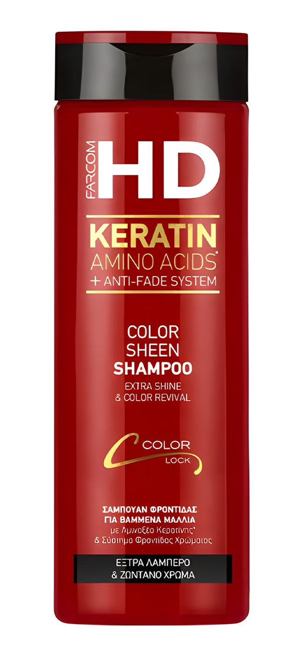Farcom HD Color Shine Shampoo Liquid Keratin Amino Acids Color Protection 400 ml