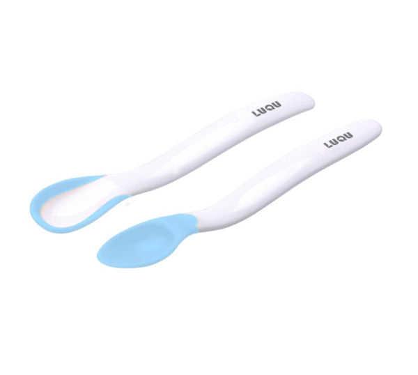 Luqu Temperature-Sensing Baby Feeding Spoon Blue