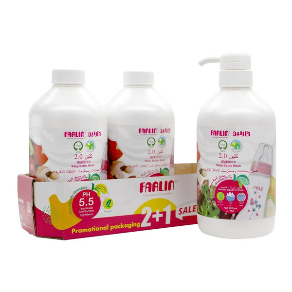 Farlin Baby Bottle Wash Plant-Based Cleaning Formula
