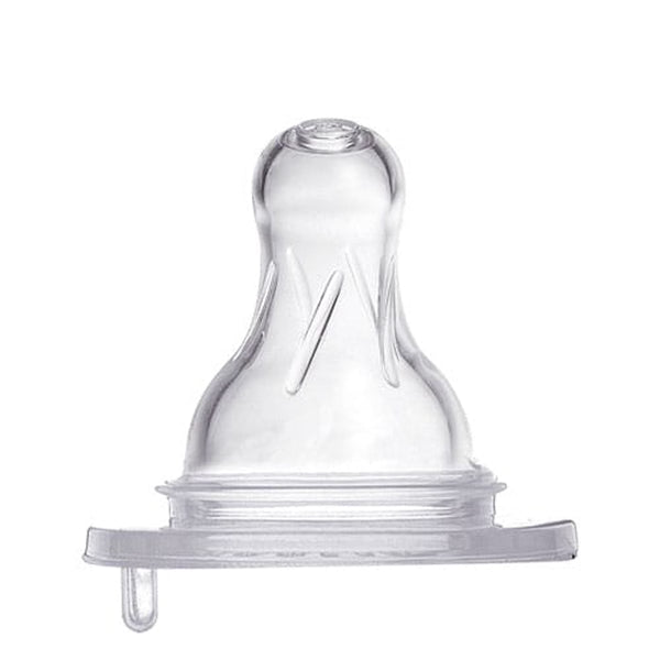 Farlin Wide-Neck Bottle Nipples Large Flow BPA-Free Silicone 2 Pieces, 9 Months+
