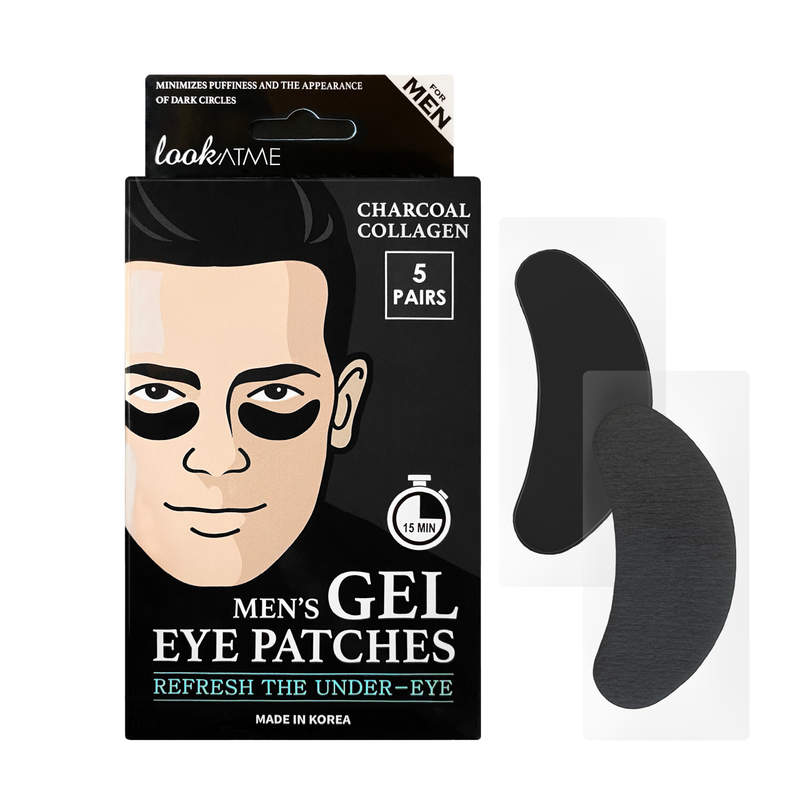 Look At Me Men's Under Eye Patch Gel, Charcoal & Collagen, 5 Pairs
