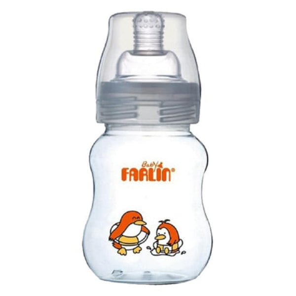 Farlin Wide Neck Plastic Feeding Bottle Anti-Colic Soft Silicone Nipple 200 ml