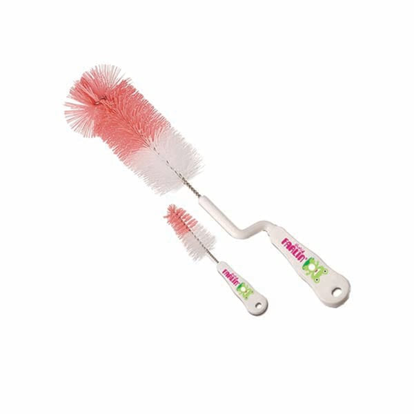 Farlin Bottle & Nipple Cleansing Brush Dual Brush BPA-Free Plastic Soft Nylon Bristles