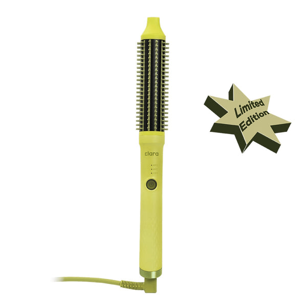 Clara Slim Heated Hair Styling Brush, Green