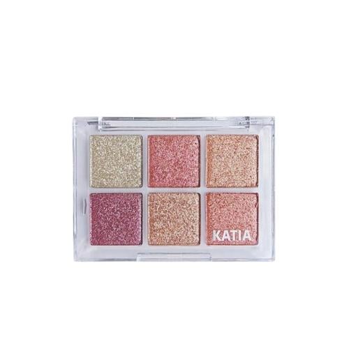 Katia Diamond Shimmer Eyeshadow Palette Vegan High-Shine Long-Lasting Formula