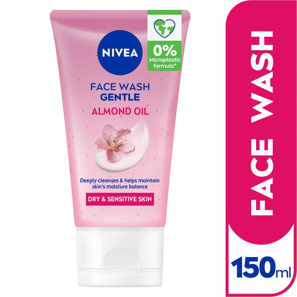 NIVEA Gentle Face Wash Cream Almond Oil Moisturizing Cleanser 150 ml
