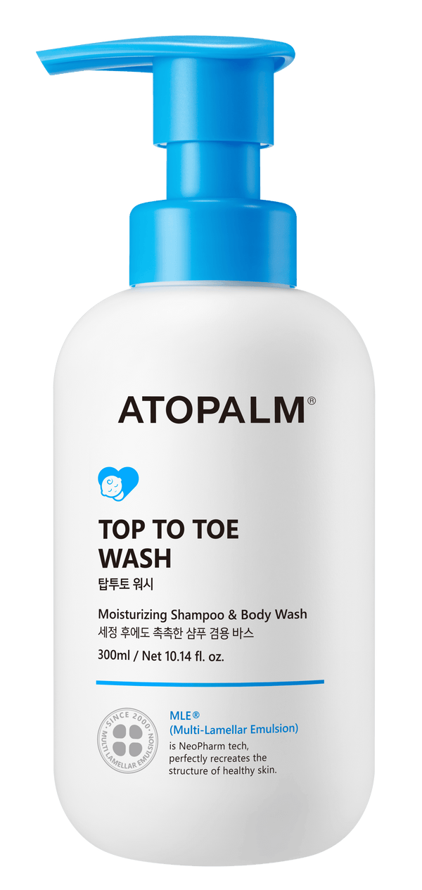 Atopalm Baby Top-To-Toe Wash Foam Cleanser, Mild Whole-Body Wash, 300ml