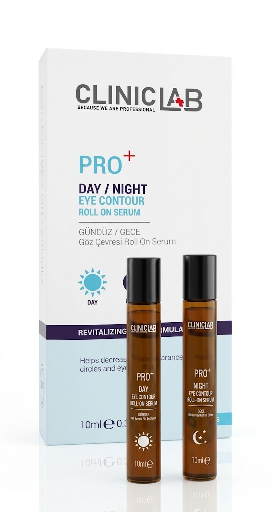 ClinicLab Pro Eye Contour Roll-On Serum Set, Day and Night, 2 x 10 ml