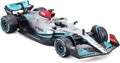 Bburago Mercedes-AMG Petronas F1 Team W13 2022 Die-Cast Model Car, 1:43 Scale, 24 Pieces