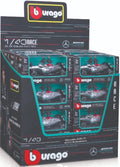 Bburago Mercedes-AMG Petronas F1 Team W13 2022 Die-Cast Model Car, 1:43 Scale, 24 Pieces