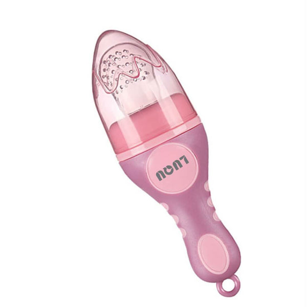 Luqu Fruit Feeder Silicone Baby Fresh Food Feeder Pink
