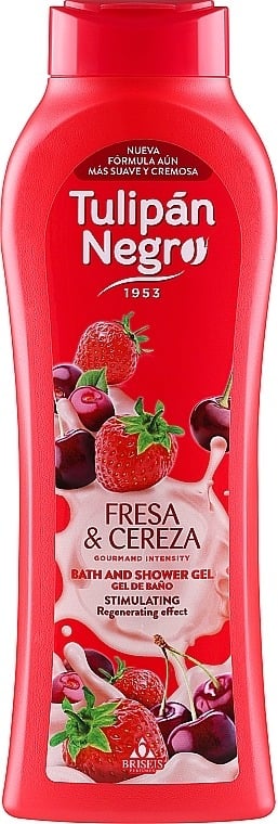 Tulipan Bath & Shower Gel Strawberry & Cherry Fruity Scent 650ml