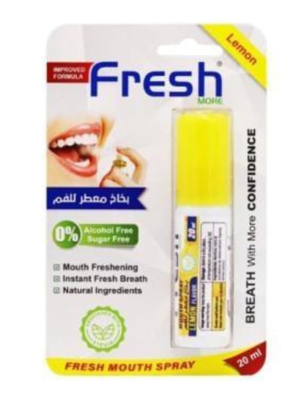 Freshmore Lemon Mouth Spray Alcohol-Free Fresh Breath Freshener 20ml