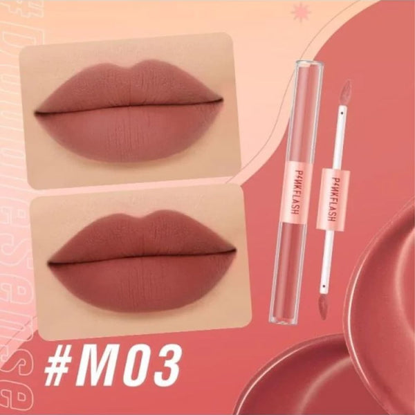 Pink Flash Duo Lipstick & Lip Gloss M03 Matte and Gloss Finish
