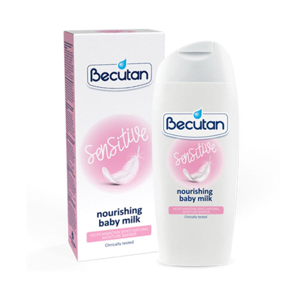 Becutan Sensitive Nourishing Baby Milk Lotion Shea Butter Almond Oil 200 ml