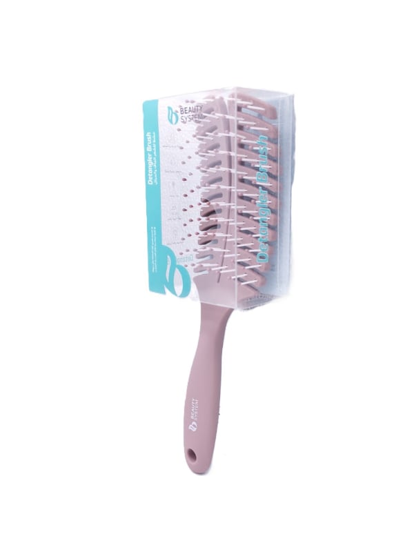 Beauty System Detangling Hair Brush Flexible Teeth Pink
