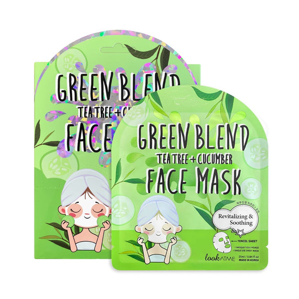 Look At Me Green Blend Tencel Face Mask Tea Tree Cucumber Sensitive Skin