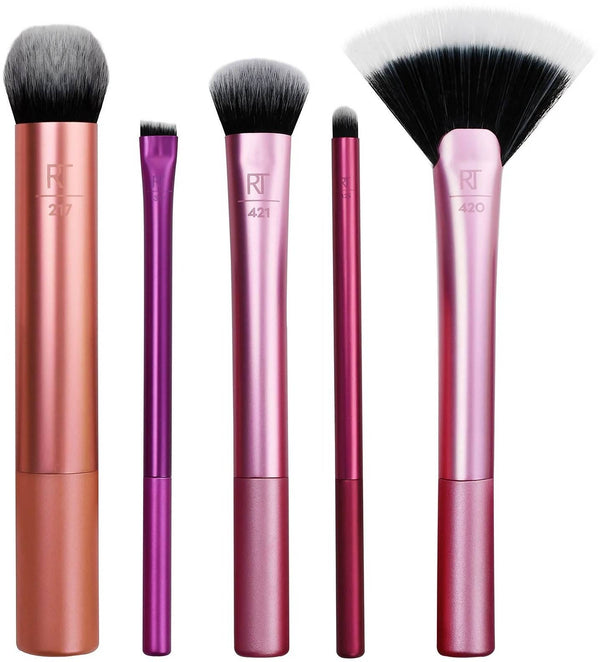 Real Techniques Artist Essentials Makeup Brush Kit, 5-Piece Synthetic Brush Set