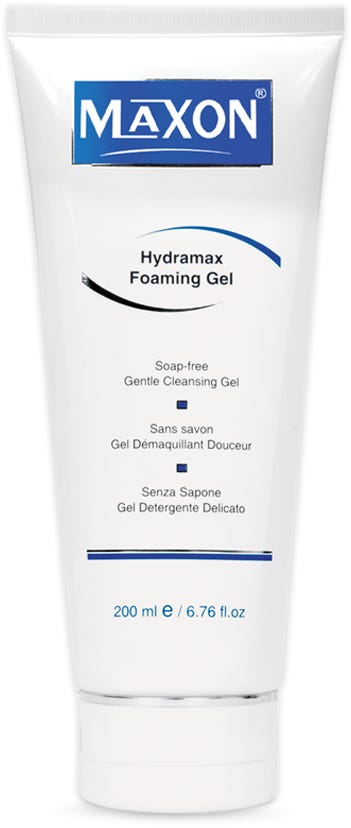 Maxon Hydramax Foaming Gel Soap-Free Body Cleanser with Oats and Vitamins B5 & B6, 200 ml