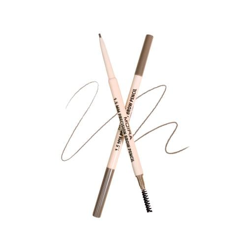 Moira Waterproof Eyebrow Pencil, Ultra-Fine Tip, Spoolie Brush, Shade 01 Top