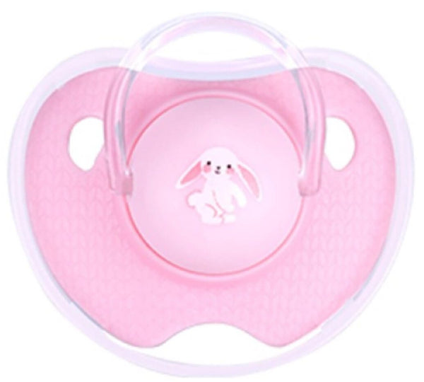 Luqu Silicone Flat-Head Pacifier, BPA-Free, Pink, 0+ Months, 1 Piece