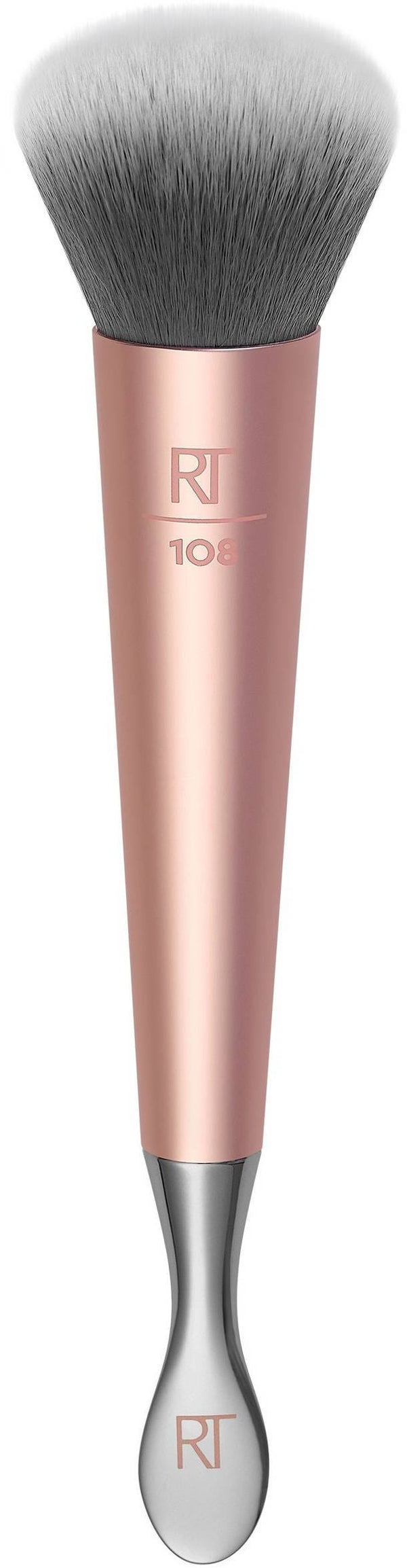 Real Techniques Primer Facial Skincare Brush Dual-Ended Synthetic Bristles Stainless Steel Scoop 1 Count