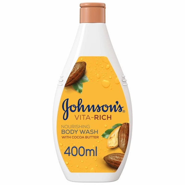 Johnson Cocoa Butter Body Wash, Gentle Cleansing and Moisturizing Formula