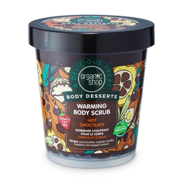 Organic Shop Warming Body Scrub Hot Chocolate Fragrance