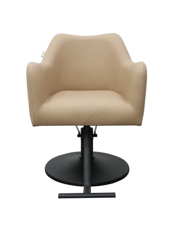 Salon System Hair Styling Chair, Faux Leather, Adjustable Height, Swivel Base, Light Grey, G8207