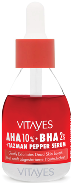 Vitayes Bright AHA & BHA Serum Liquid Exfoliator Tazman Pepper 30ml