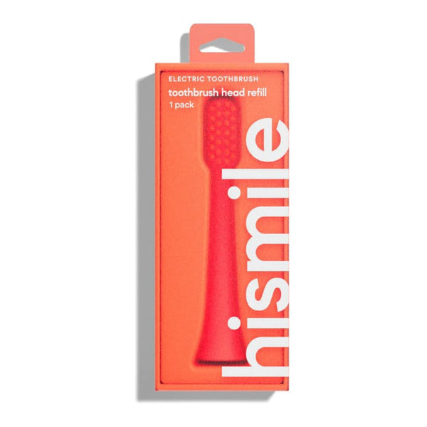 Hismile Replacement Electric Toothbrush Heads Soft-Tapered Bristles Bright Red