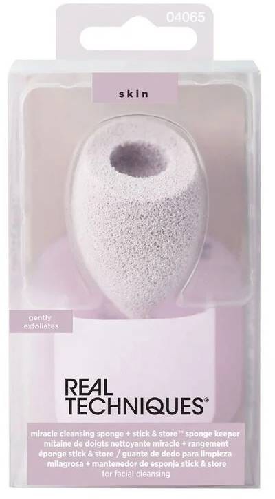 Real Techniques Cleansing Sponge & Sponge Keeper Set, 2 Piece