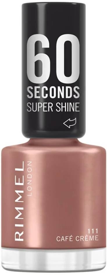 Rimmel 60 Seconds Super Shine Nail Polish Liquid Gloss Finish Cafe Creme 111