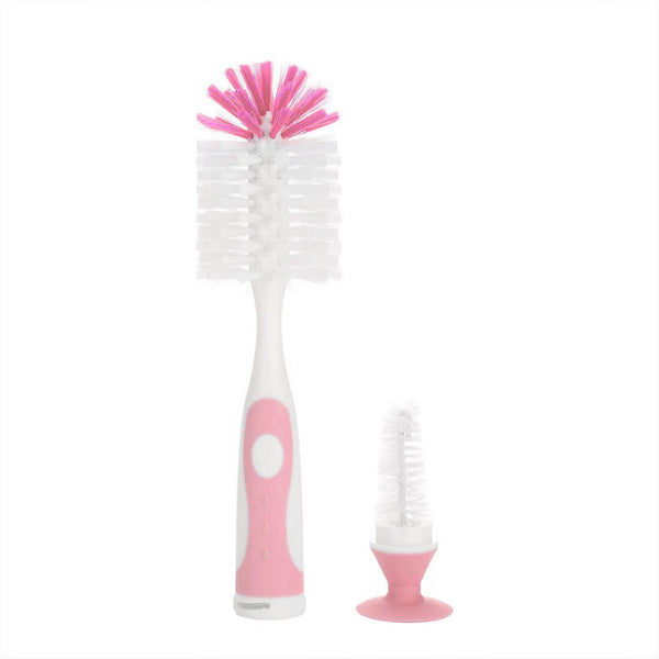 Luqu Bottle & Nipple Cleaning Brush Soft Nylon Bristles Pink