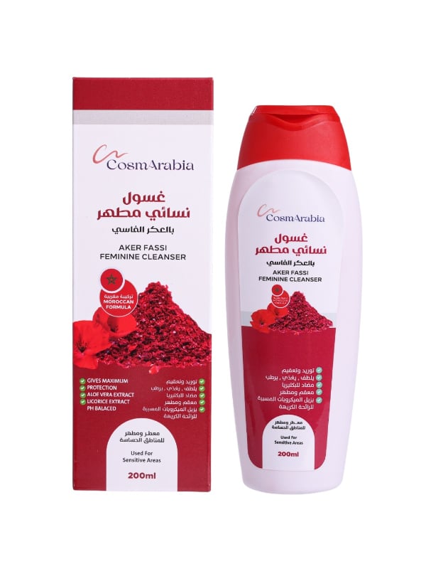 Cosmarebia Aker Fassi Feminine Cleanser, Moisturizing Wash, 200 ml