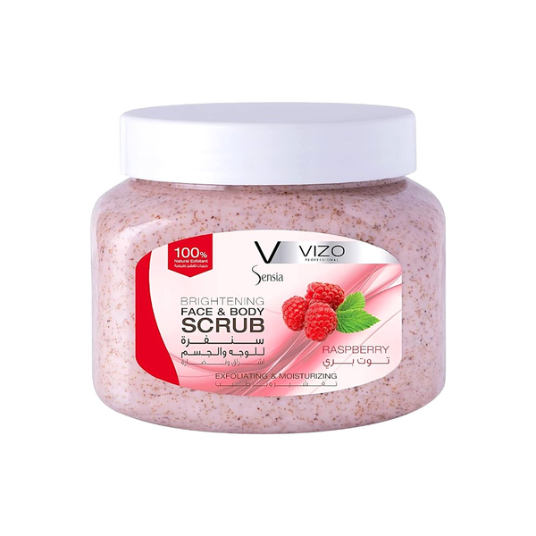 Vizo Sensia Wild Berry Face & Body Scrub Exfoliator, Radiance Care, 500ml