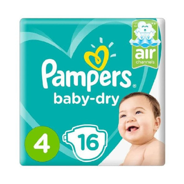 Pampers Rash Protection Disposable Diapers Size 4, 9-14 kg, 16 Pieces